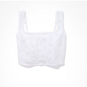 AE Cropped Square Neck Corset Tank